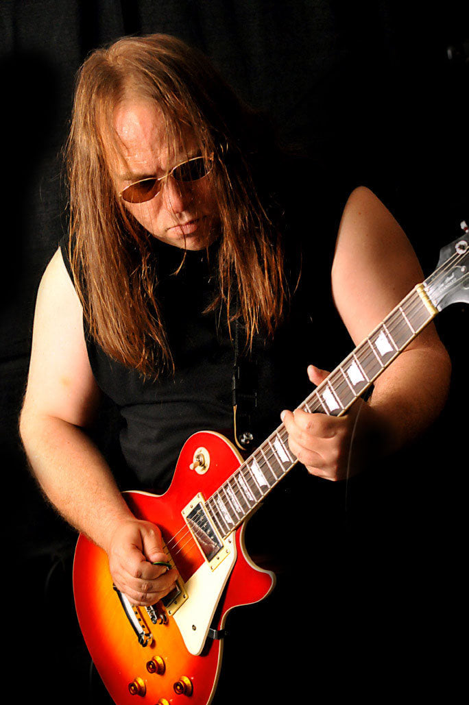 Reid with a Standard Les Paul Cherry Sunburst Finish